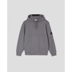 CP COMPANY 10CMSS047A 005086W GREY SWEATSHIRTS - SWEAT HOODED DIAGONAL RAISED FLEECE